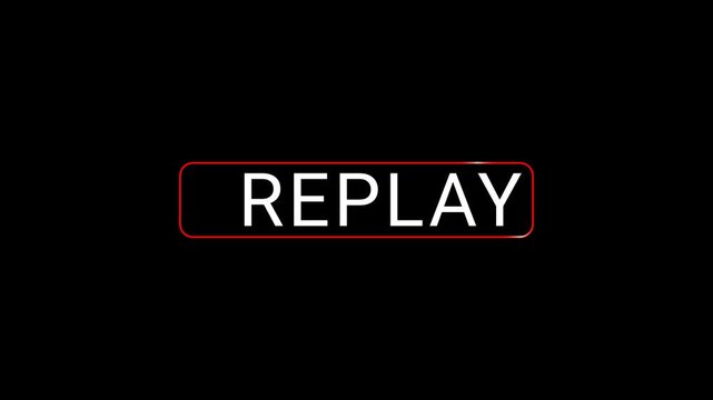 Replay Button Animation with Loop Effect on Transparent Background
