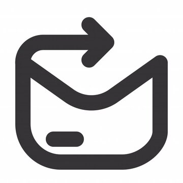Mail Forward animation icon for social media, presentations, videos, websites. alpha channel