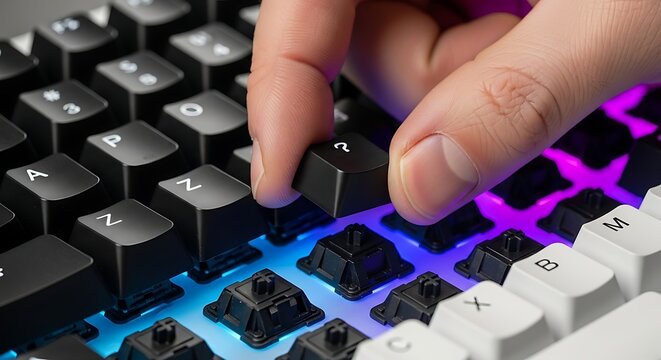 Customizing Mechanical Keyboard Ergonomic Design Personalization for Gaming and Typing Hand Adjusting Keycap for Enhanced Performance