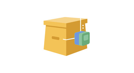 Obraz premium Brown Cardboard Gift Box Package.