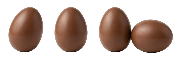 Obraz premium Chocolate Easter eggs on black background