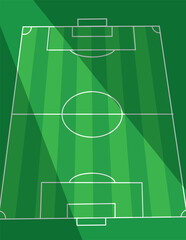 Top View Soccer Field Background with Green Grass Stripes © Asif