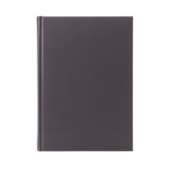 A dark gray book with a smooth cover
