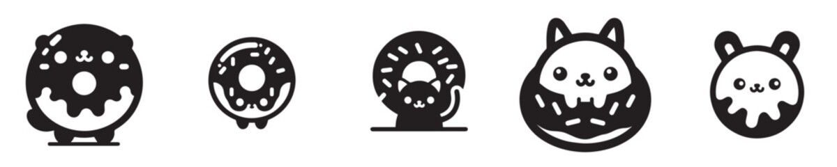 Obraz premium vector image of fast food silhouette white background