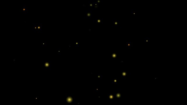 Golden particle light background, abstract particle light background, golden particle light glowing background, futuristic background,use for title elements, logo presentation, video opening