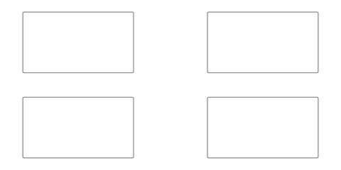 A simple diagram of four identical rectangular frames arranged in a 2x2 grid pattern