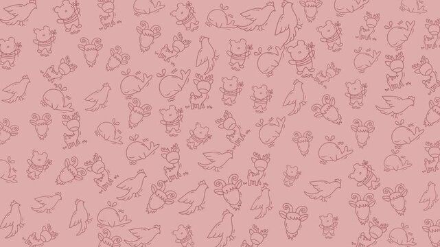 A vibrant animated butterfly pattern featuring delicate wings fluttering amidst blooming flowers, perfect for spring or summer themed projects and designs.