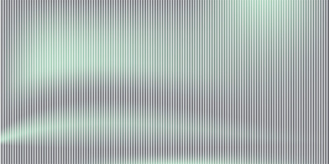 Dark green ribbed glass texture with glossy vertical waves and gradient reflections in abstract background design bg. © Dion