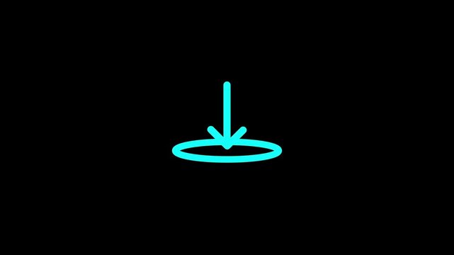 download icon animation video. down arrow looping