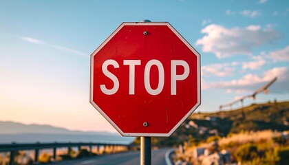 Obraz premium STOP、通行止めの標識、看板 マークのイメージ画像