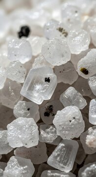 Close-up of sparkling crystals, a captivating display of natural beauty.