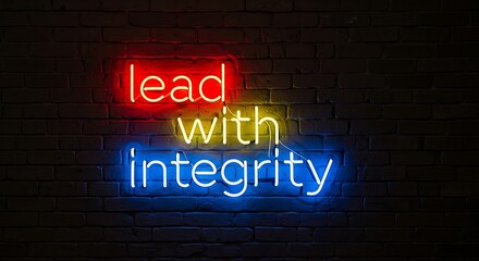 Obraz premium Neon sign reads 