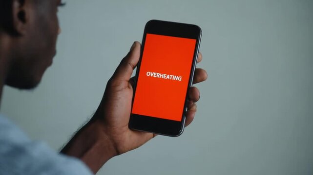 Mobile phone overheating.