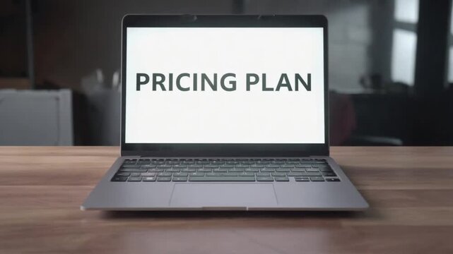 Pricing plan for a website.