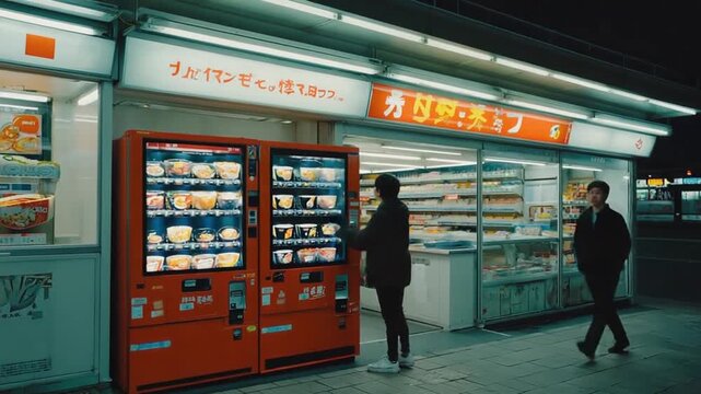 Instant ramen vending machine, in Japan.