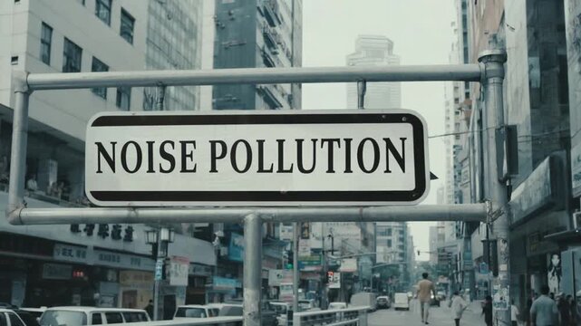 Sign of "noise pollution" in the city.