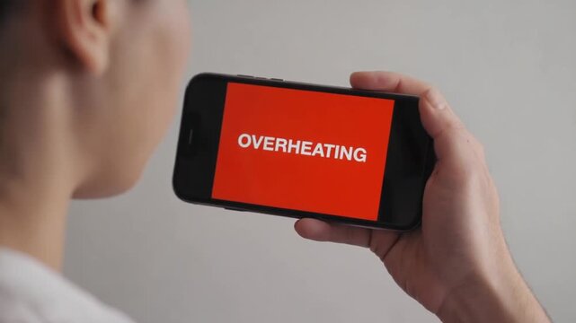 Mobile phone overheating.