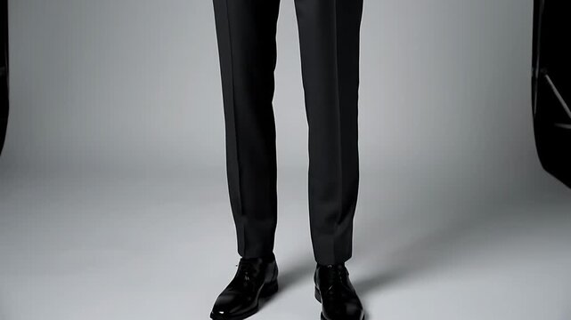 Full Tailored Charcoal Grey Mens Business Suit Professional Studio Photography