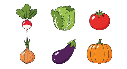 Fototapeta premium Cartoon shapes and icons collection