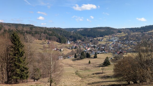autumn landscape in the Mountains Warmensteinach 
