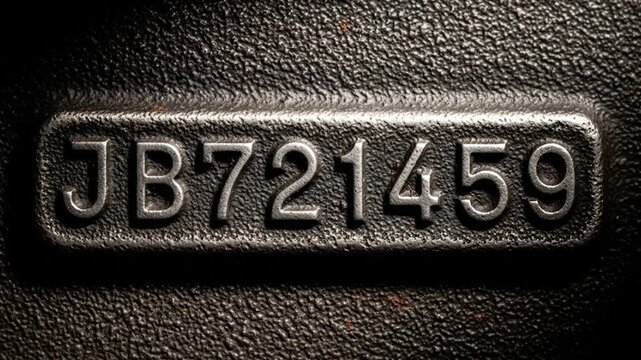 Close up of metal plate.