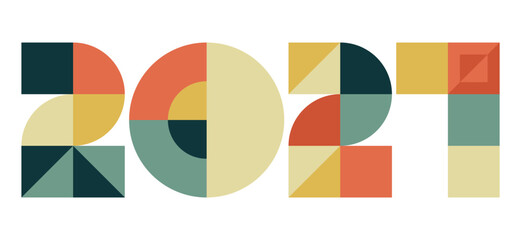 Happy new year 2027 . Greeting design with number of year. Vector illustration for greeting card, invitation, calendar © JK2507