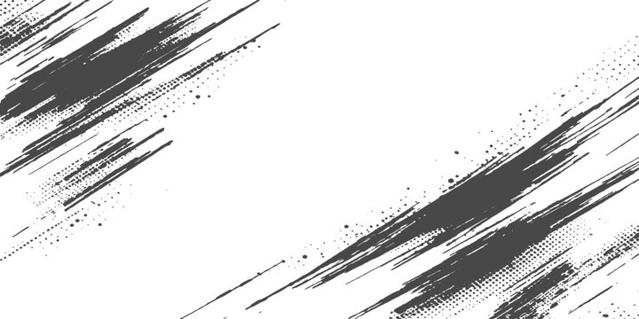 Abstract background featuring bold diagonal dark brush strokes with a subtle halftone dot pattern