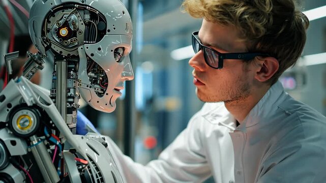 selective focus on AI specialist testing model with real data