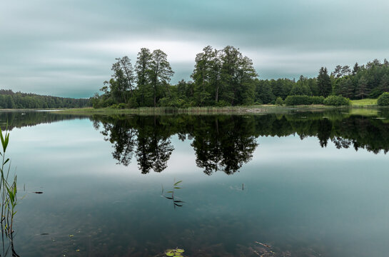 spring clouds over the lake

