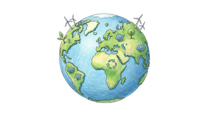 A earth leaf emblem clipart, nature protection badge element