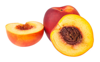 Nectarine berries isolated on a white background.