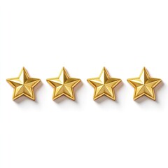 Obraz premium Five star rating gold stars customer review concept