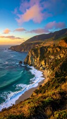 Obraz premium Dramatic coastal sunset