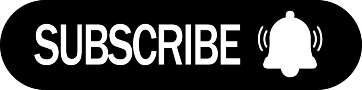 Subscribe Button Sticker with Notification Bell Icon