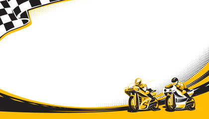 Naklejka premium Motorcycling background design. Sport superbike concept.