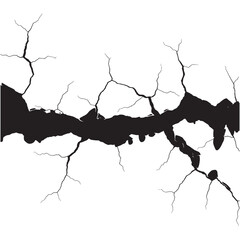 Obraz premium cracked marble texture with black veins on white background