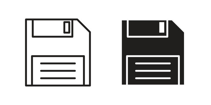 Floppy disk icons simple design. Vector illustration for web ui