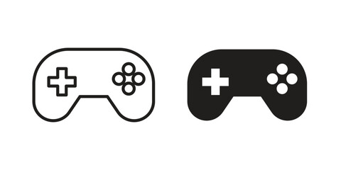 Gaming controller icons simple design. Vector illustration for web ui © Chummi