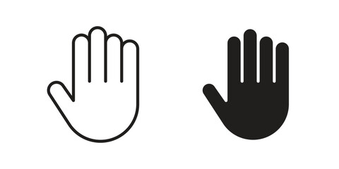 Obraz premium Hand icons simple design. Vector illustration for web ui