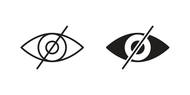 Hide icons simple design. Vector illustration for web ui