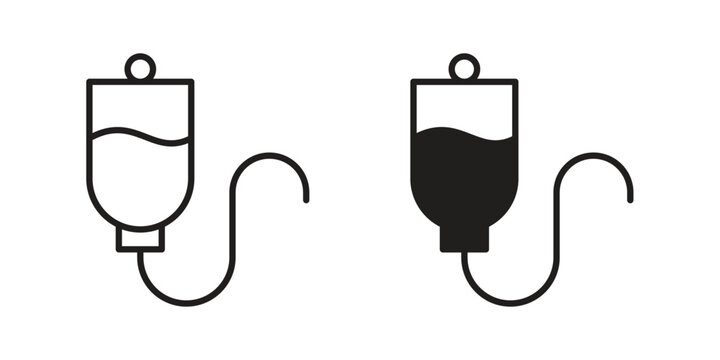 IV bag icons simple design. Vector illustration for web ui