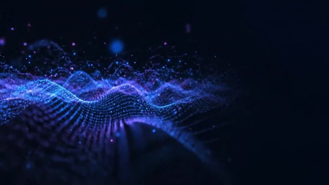 abstract blue background with particles