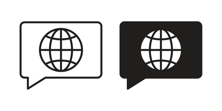 Language icons simple design. Vector illustration for web ui