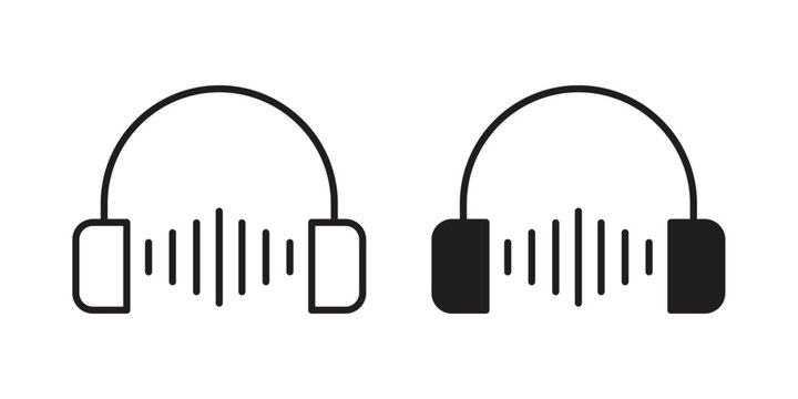 Listening icons simple design. Vector illustration for web ui