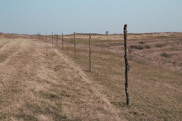 A fence in a field