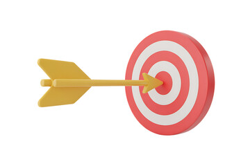 Arrow in bullseye target, success, goals, and accuracy