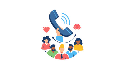 Fototapeta premium Customer Support & Community Engagement: Diverse Team Connecting with Empathy & Ideas