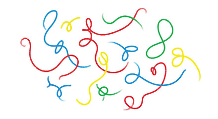Fototapeta premium Colorful abstract swirls and loops create a dynamic playful composition