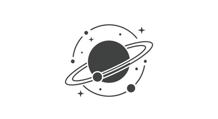 Saturn planet with ring system. © Tukang