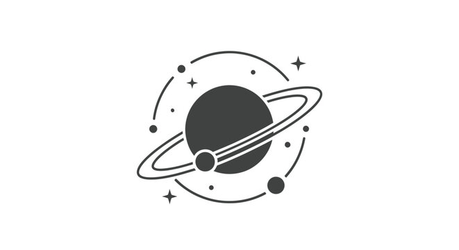 Saturn planet with ring system.